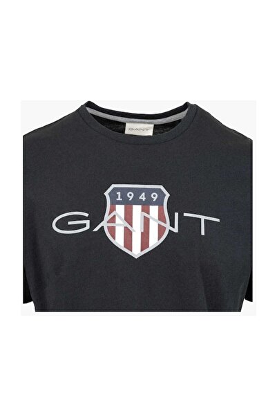 Gant Pánske tričko s logem Archive Shield, bežný strih (sivá melanžová)