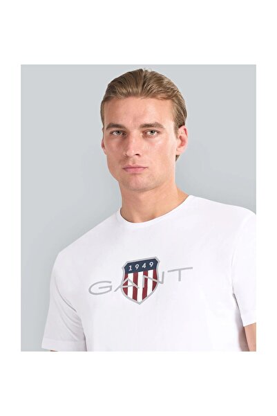 Gant Pánské tričko Archive Shield Regular Fit (bílé)