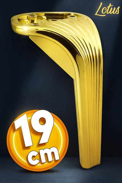Badem10 Lotus Lüks Mobilya Kanepe Tv Ünitesi Konsol Koltuk Ayağı 19 Cm Gold A...