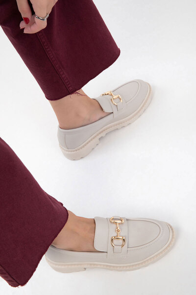SOHO Bej Kadın Loafer Ayakkabı 21050