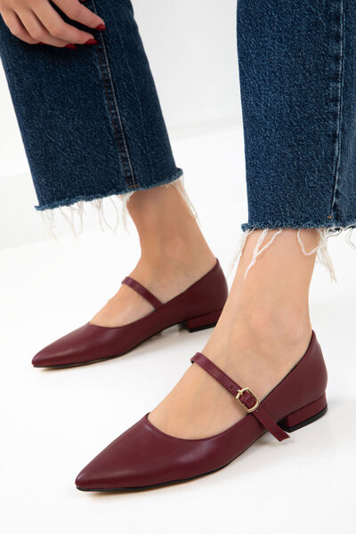 SOHO Burgundy Women's Classic Heeled Shoes 21024