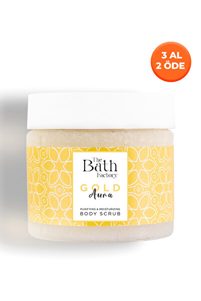 THE BATH FACTORY Nemlendirici Ve Arındırıcı Vücut Peelingi - Gold Aura 300 gr