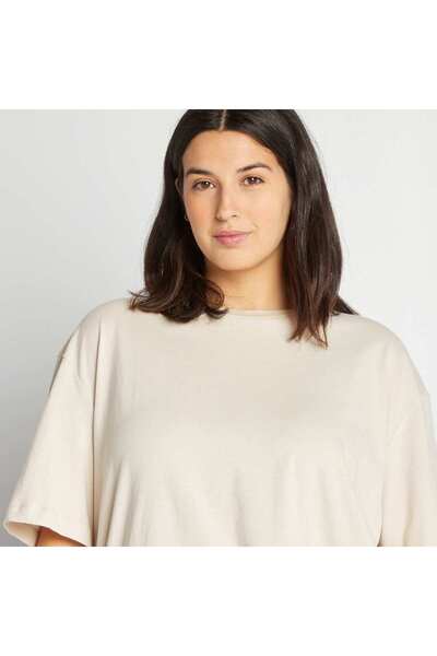 KIABI Plain short-sleeved jersey T-shirt GREY