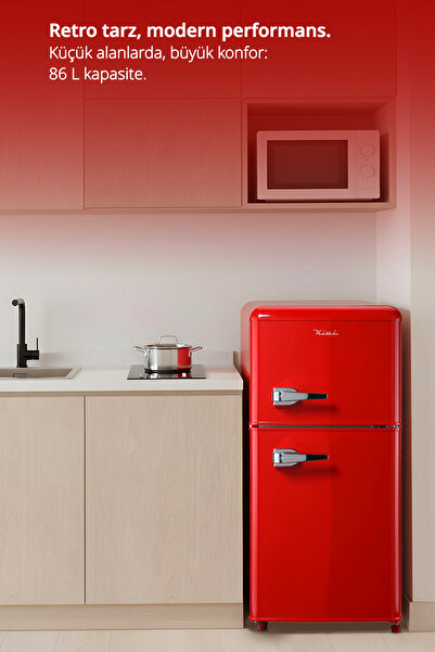 Kiwi KRF-2586 86 Lt Mini Buzdolabı – 30 Litre Buzluk Enerji Tasarruflu & Düşük Gürültü