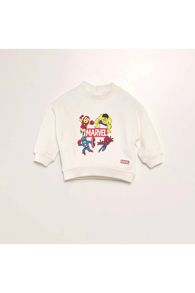 KIABI Marvel sweatshirt with round neck WHITE