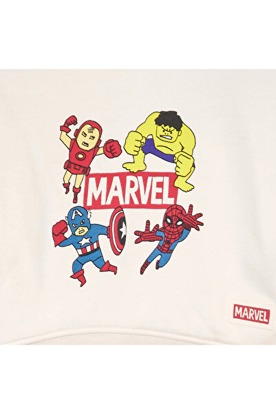KIABI Marvel sweatshirt with round neck WHITE