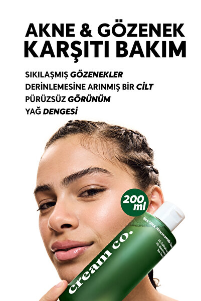 Cream Co. Akne Karşıtı Gözenek Sıkılaştırıcı Arındırıcı Ferahlatıcı Yağ Dengeleyici Gündüz Gece Seti