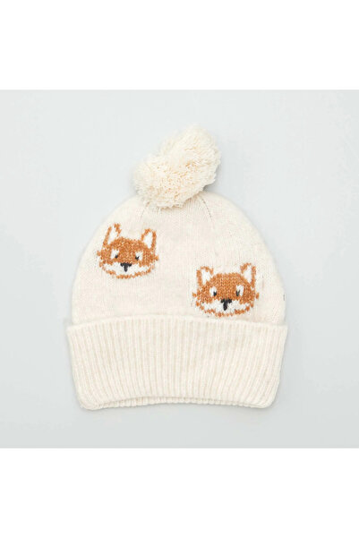 KIABI Knit bobble hat BEIGE