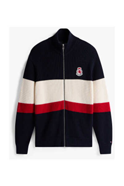 Tommy Hilfiger RWB RIB CHEST STRIPE ZIP THROUGH