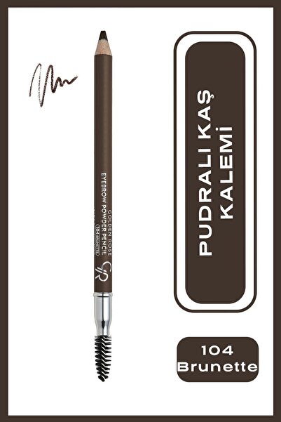 Golden Rose Eyebrow Powder Pencil No: 104 Brunette - Pudralı Fırçalı Kaş Kalemi