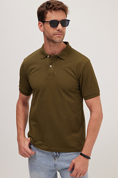 Tudors Men's Slim Fit Slim Fit Cotton Soft Texture Cool-Keeping Fabric Plain Pique Polo Neck T-Shirt