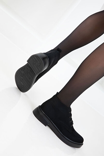 SOHO Siyah Süet Kadın Bot & Bootie 20930