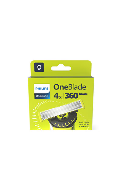 Philips Rezerve PHILIPS OneBlade 360 QP440/50, 4 lame, compatibile cu orice aparat Philips OneBlade