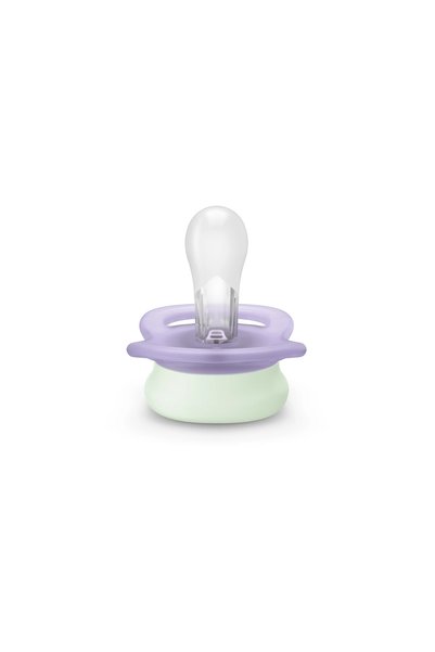 Philips Avent ultra start pacifier SCF075/07, 0-2 months, orthodontic, 2 pcs, phosphorescent