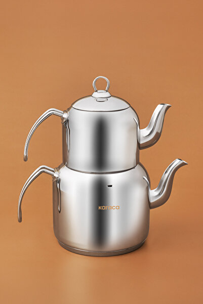 Karaca Deren Devrilmez Maxi Boy İndüksiyon Tabanlı Çaydanlık Takımı