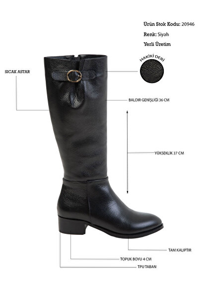 SOHO Černé dámské boty z pravé kůže 20946