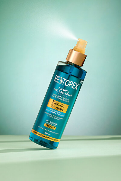 Restorex Keratin & Argan Repair Liquid Hair Care Cream 200 ml - Damaged and Damaged Hair