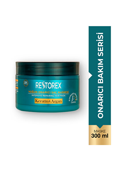 Restorex Keratin & Argan Onarıcı Saç Bakım Maskesi 300 Ml - Yıpranmış Ve Hasar Görmüş Saçlar Botoks Etkili