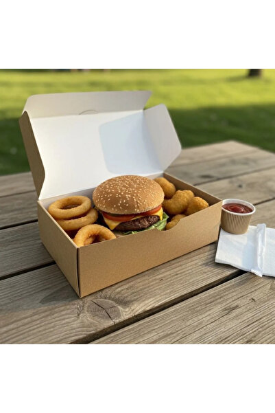 GİZPAK Fast Food Paket Servis Kutusu 26x15x7.5cm