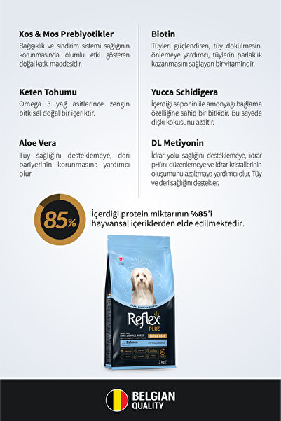 Reflex Plus Hipoalerjenik Mini ve Küçük Irklar için Somonlu Yetişkin Köpek Maması 3 kg