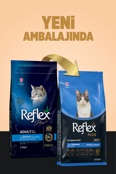 Reflex Plus Hipoalerjenik Somonlu Yetişkin Kedi Maması 1,5 kg