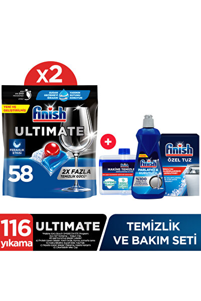 Finish Ultimate Bulaşık Makinesi Deterjanı Kapsül Tablet 116 Adet (58 x 2) + ...