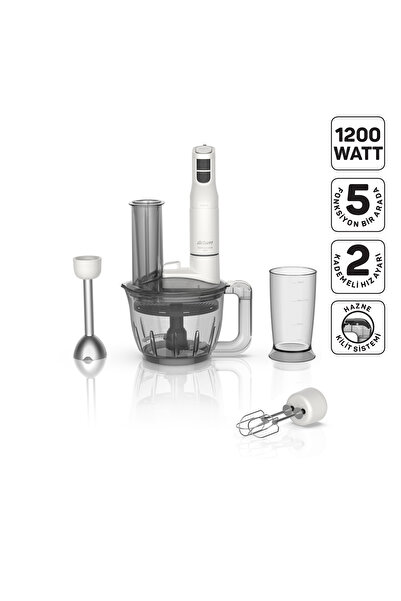 Arzum Soprano Max Neo Multi Blender Set 5 Functions 1200W White - Ar1187