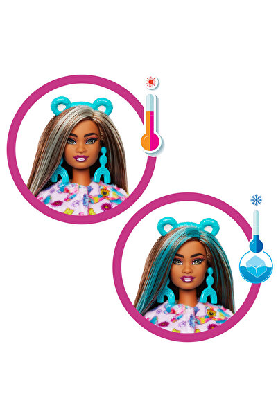 Barbie Cutie Reveal Sevimli Ayıcıklar bebek ve aksesuarları, Mutlu Ayıcık ve 10 sürpriz JFV62