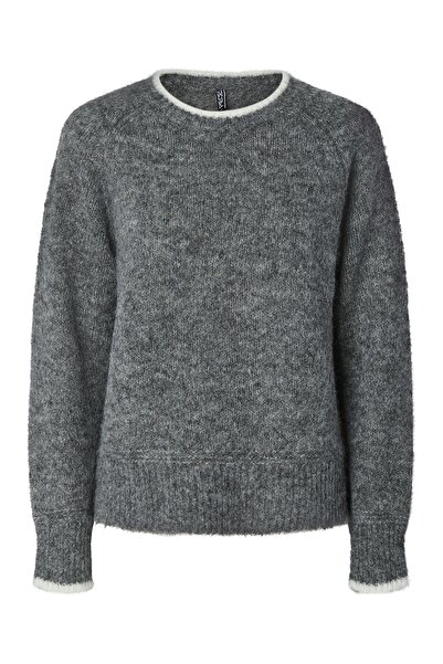 PIECES Pcivy Ls O-Neck Contrast Knit Noos Bc