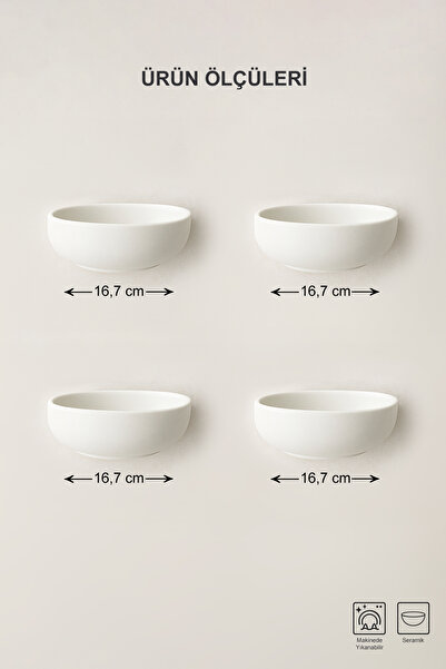 TRENDYOLMİLLA HOME 4 db-os kerámia cseresznyenyomott 16*7 cm-es tálkészlet TPHSS25TBK00017