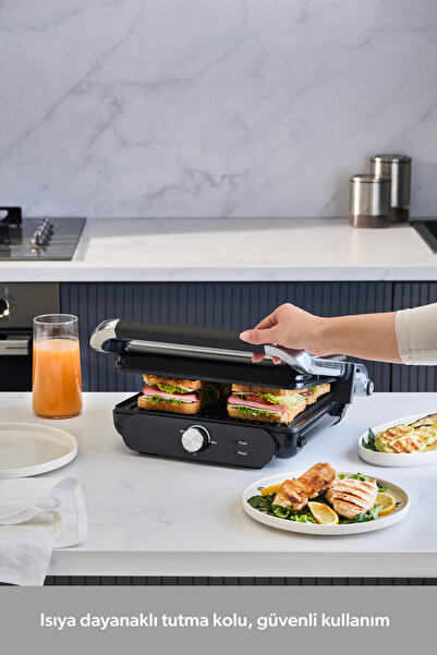 HOMEND Grilliant 1366h Çıkarılabilir Plakalı Tost Ve Izgara Makinesi
