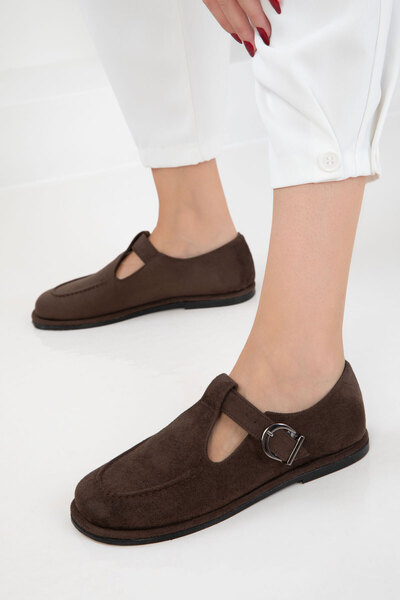 SOHO Braune Wildleder-Damen-Loafer-Schuhe 20945