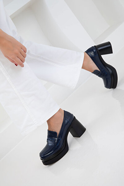 SOHO Lacivert Kadın Loafer Ayakkabı 20952