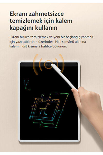 Xiaomi LCD Yazı Tableti 13,5" Renkli Model Çizim Tableti (Xiaomi Türkiye Garantili)