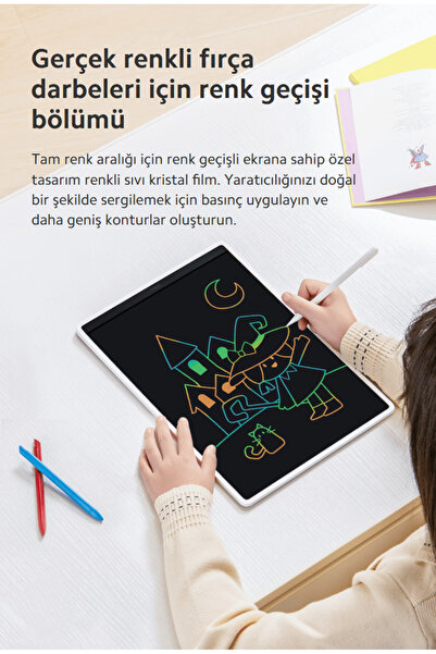 Xiaomi LCD Yazı Tableti 13,5" Renkli Model Çizim Tableti (Xiaomi Türkiye Garantili)