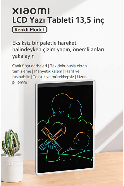 Xiaomi LCD Yazı Tableti 13,5" Renkli Model Çizim Tableti (Xiaomi Türkiye Garantili)
