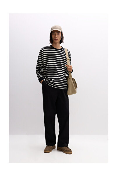 LEFTIES Ανδρικό μπλουζάκι με ρίγες με μακριά μανίκια