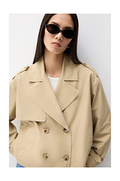 LEFTIES Krótki trencz damski