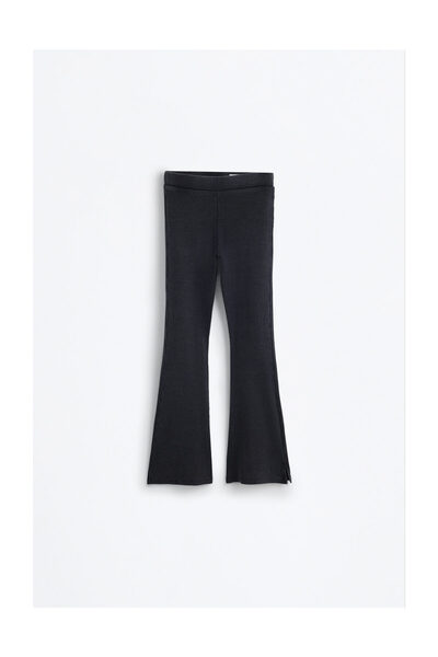 LEFTIES Gyerek bordázott, harangszabású leggings