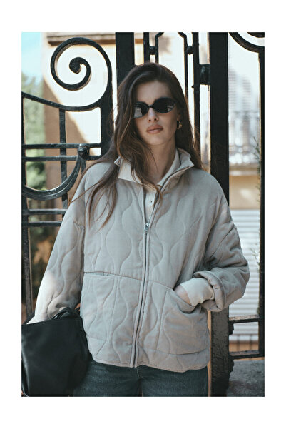 LEFTIES Женска яке с ефект на измито и стегано