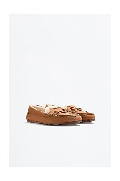 LEFTIES Faux Suede Fur Moccasins