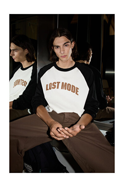 LEFTIES Ανδρικό μπλουζάκι με σλόγκαν Raglan