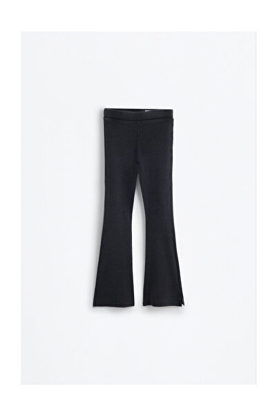 LEFTIES Dětské žebrované legíny se zvonovými nohavicemi