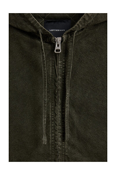 LEFTIES Чоловіча куртка з капюшоном та підкладкою з деніму