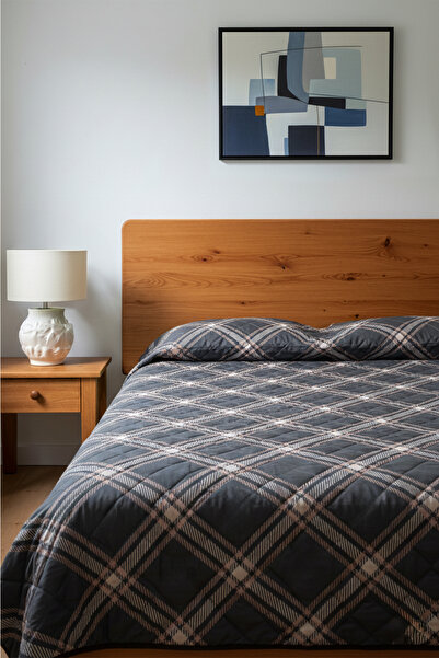 TRENDYOLMİLLA HOME Plaid Patterned Quilted Bedspread Tphaw26Cyo00001