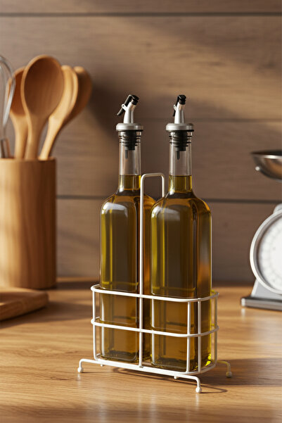 TRENDYOLMİLLA HOME Set de 2 oale pentru ulei cu suport metalic 750ml