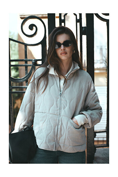 LEFTIES Женска яке с ефект на измито и стегано