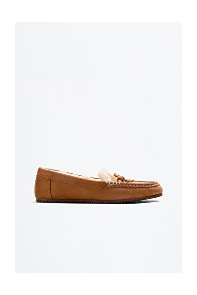 LEFTIES Faux Suede Fur Moccasins