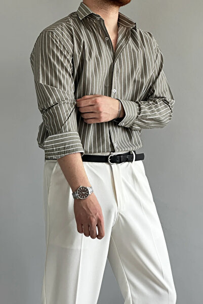 Trendyol Collection Khaki Regular Men's Shirt Tmnaw26Go00026