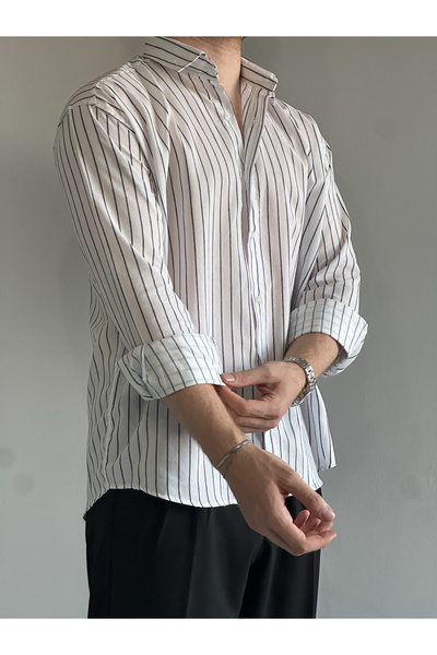 Trendyol Collection Біла чоловіча сорочка Regular TMNAW26GO00026